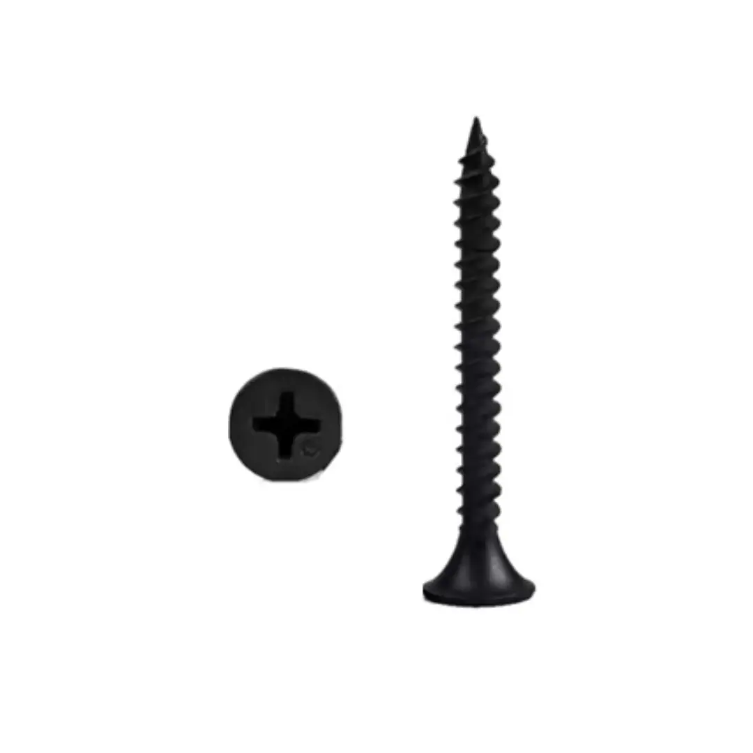 Tornillos MDF Negros Rosca Fina